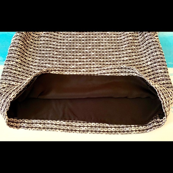 TALBOTS Shimmery Black/White Fringe Sleeve Top - Picture 7 of 8